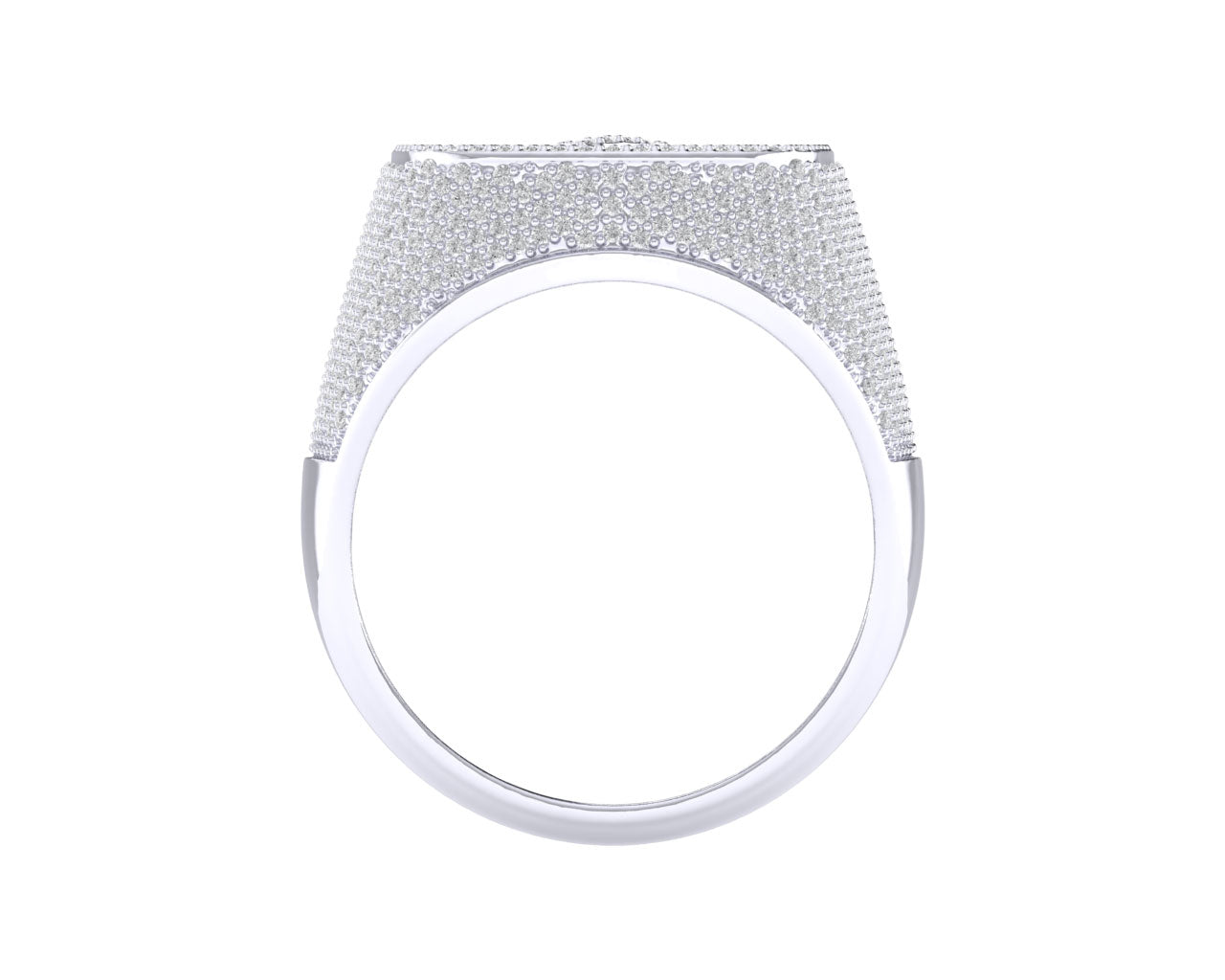 Sterling Silver Round Baguette Diamond SZ 10 Mens Designer Ring 2-1/4 Cttw
