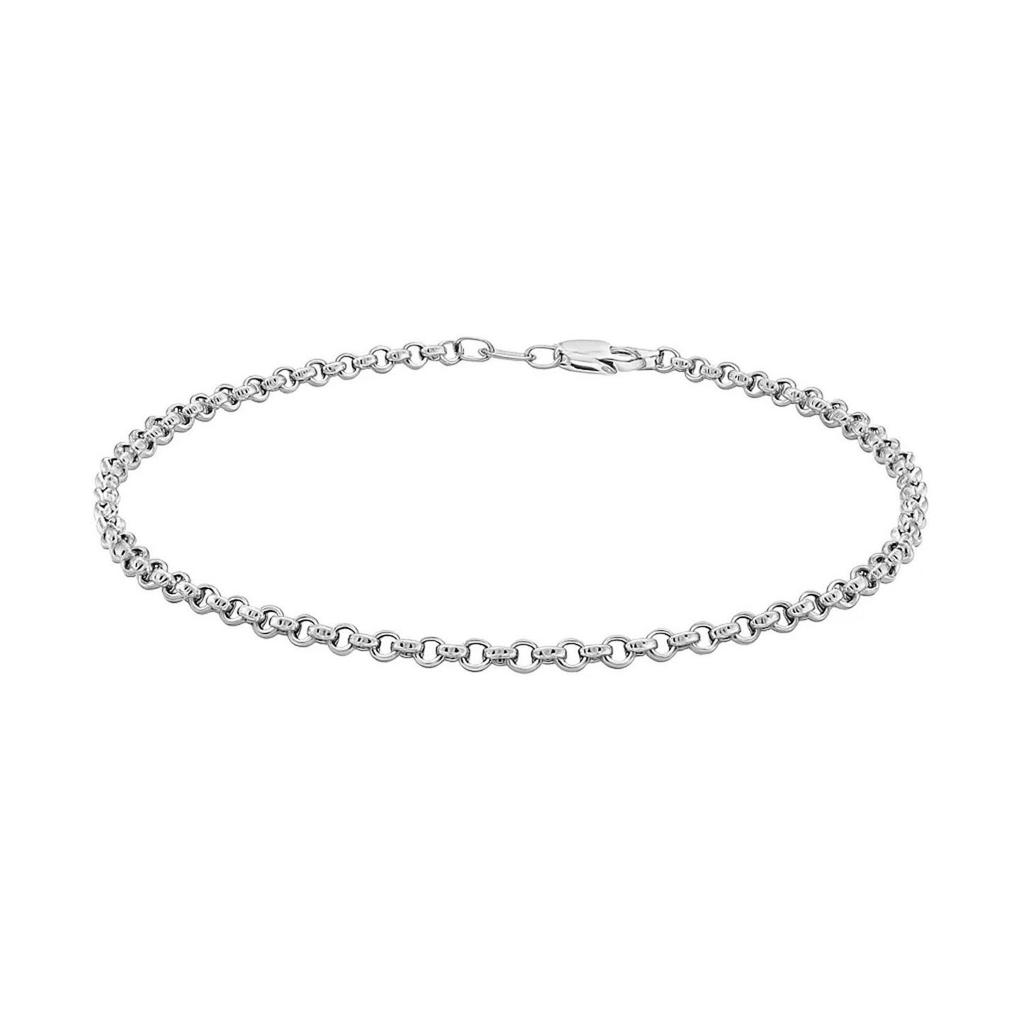 14k White Gold Rolo Bracelet (2.50 mm)