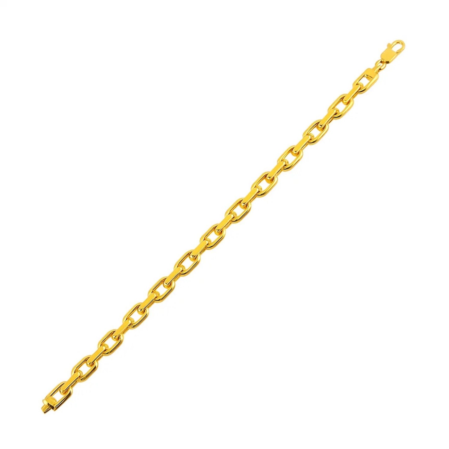 14k Yellow Gold French Cable Chain Bracelet (6.10 mm)