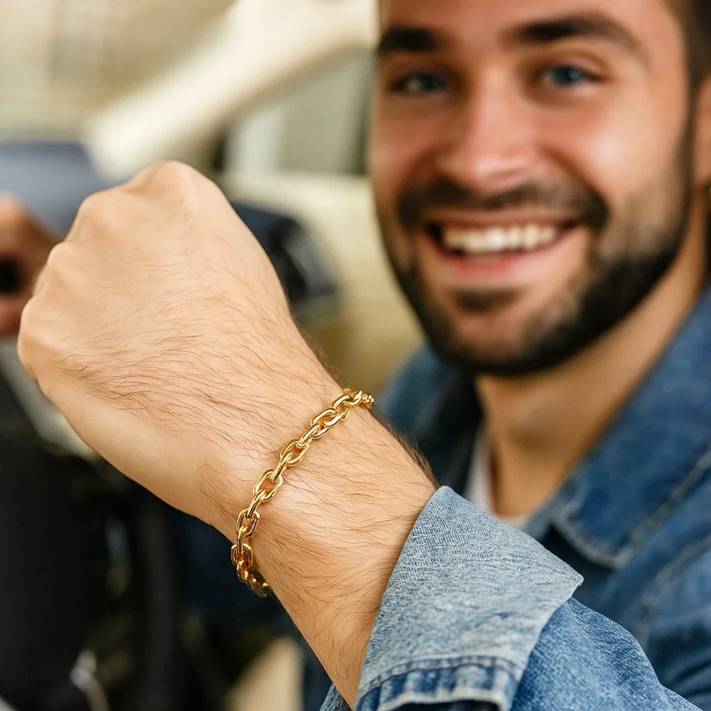 14k Yellow Gold French Cable Chain Bracelet (6.10 mm)