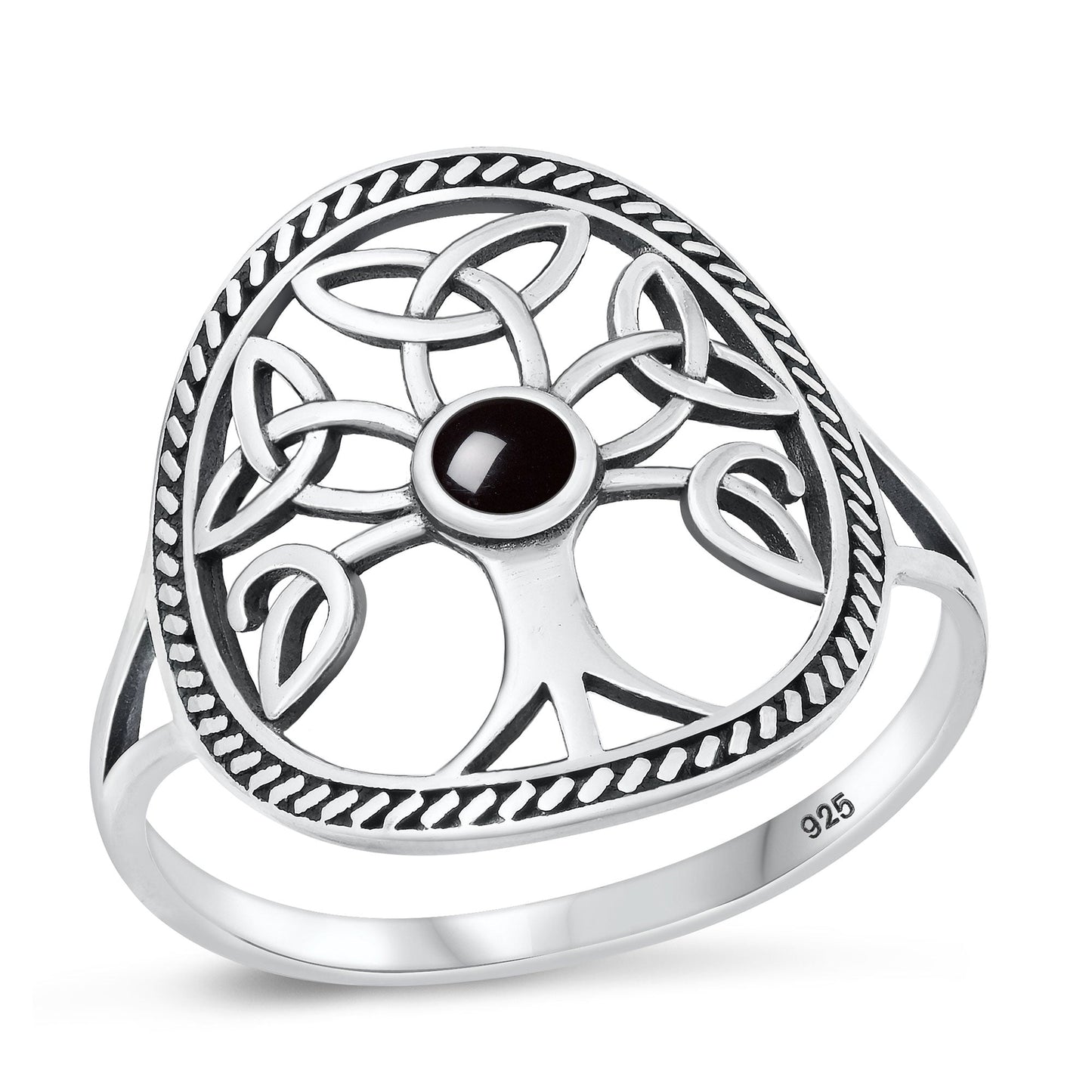 Sterling Silver Black Agate Ring