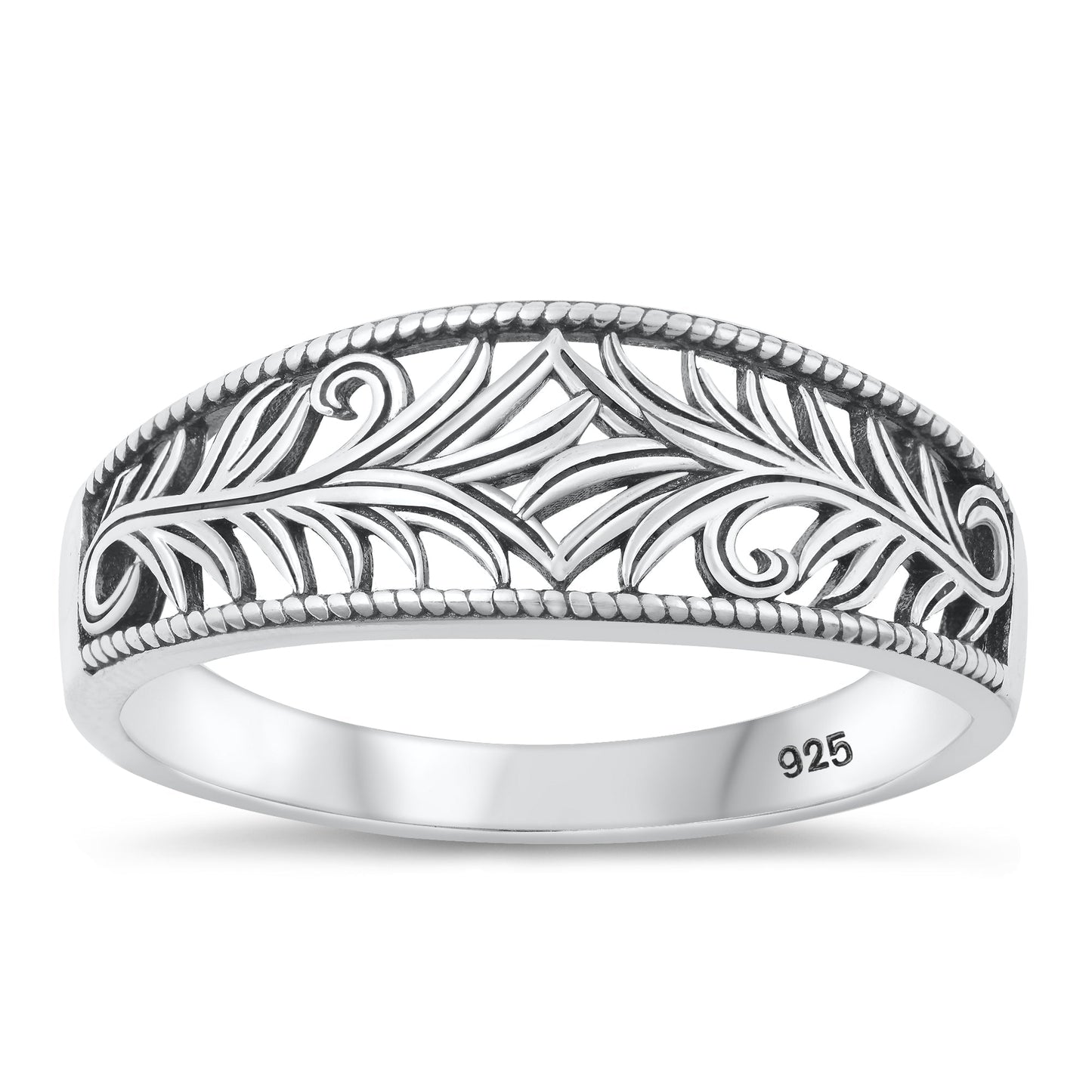 Sterling Silver Vines Ring