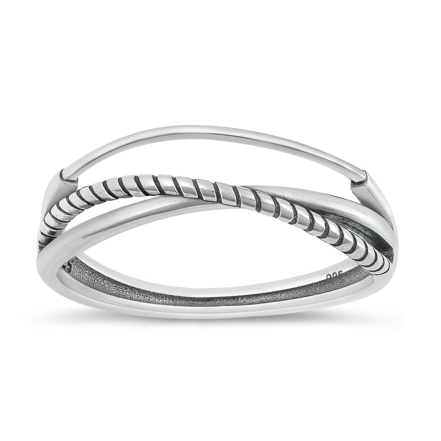 Silver Bali Rope Ring