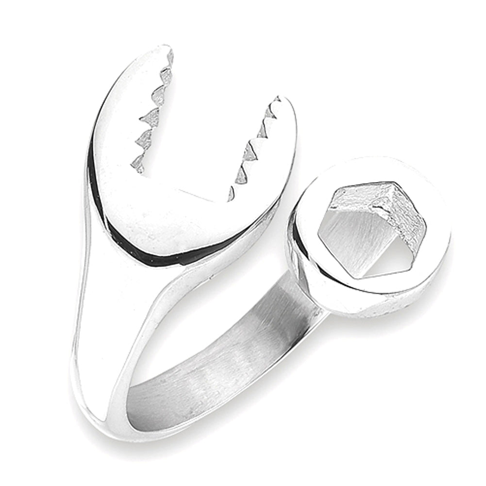 Stainless Steel Wrench Mechanic Bolt Wrap Tool Ring