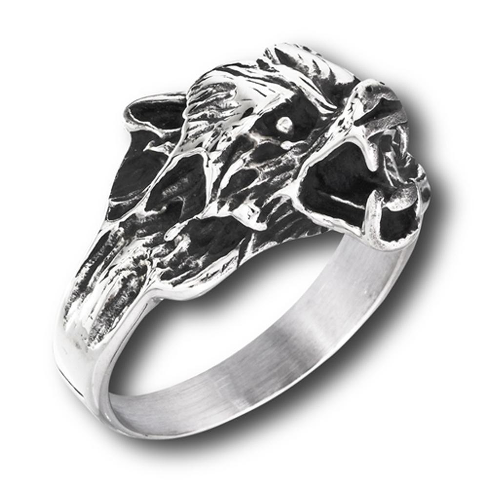 Stainless Steel Wolf Ring