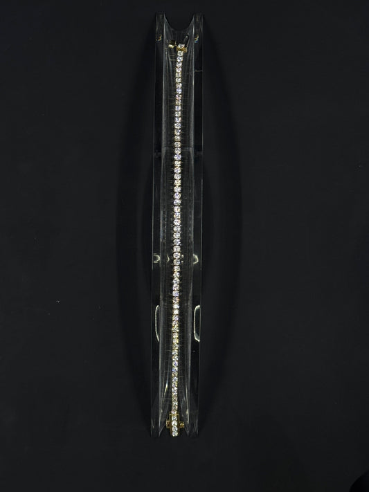 14k Yellow Gold 3ctw Lab-Grown Diamond Tennis Bracelet – 7"