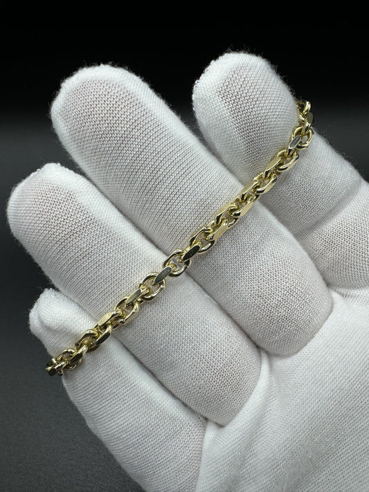7.25” 14k Yellow Gold Herme$ Bracelet 4.5mm 13.0g