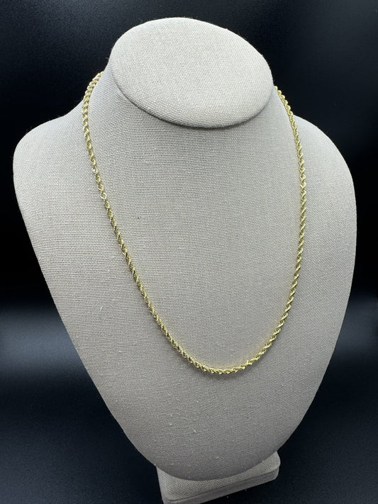 20” 14k Yellow Gold Rope 2.8mm 15.1g