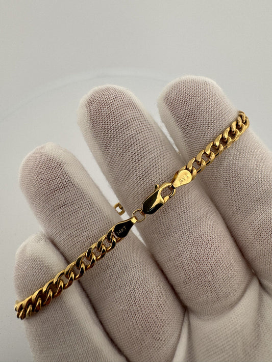 7.5” 14k Yellow Gold Cuban 4.5mm 4.31g