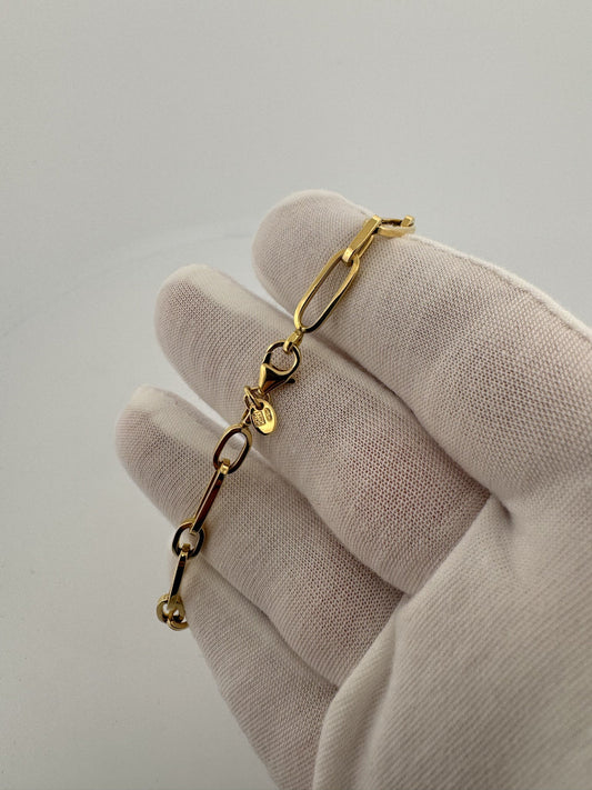 7.5” 14k Yellow Gold Paperclip 5.5mm 3.43g