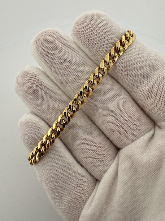 7” 14k Yellow Gold Cuban 6mm 7.5g