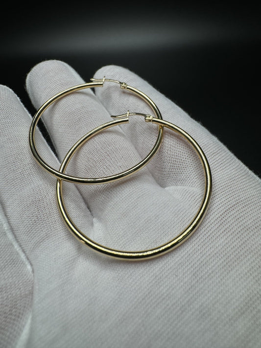 45mm 14k Yellow Gold Hoops 3.1g