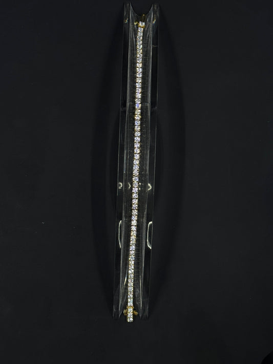14k Yellow Gold 5ctw Lab-Grown Diamond Tennis Bracelet – 7"