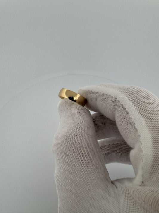 Size 6 14k Yellow Gold 6mm Cigar Band 6.2g