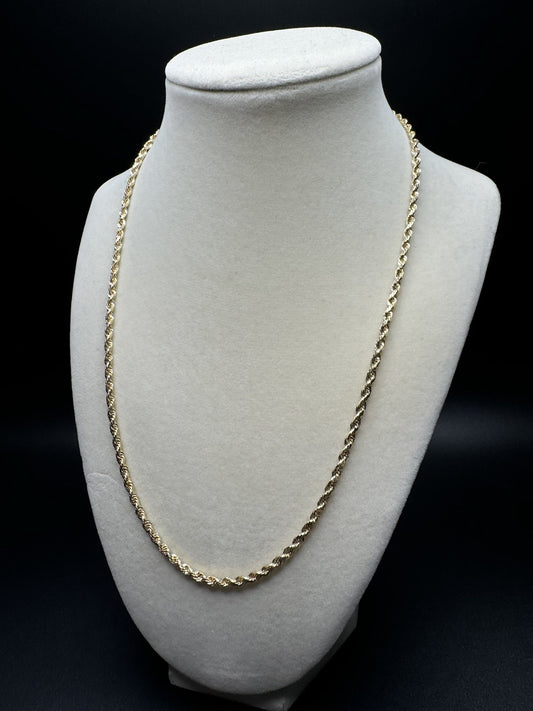 20” 14k Yellow Gold Rope 2.7mm 3.76g