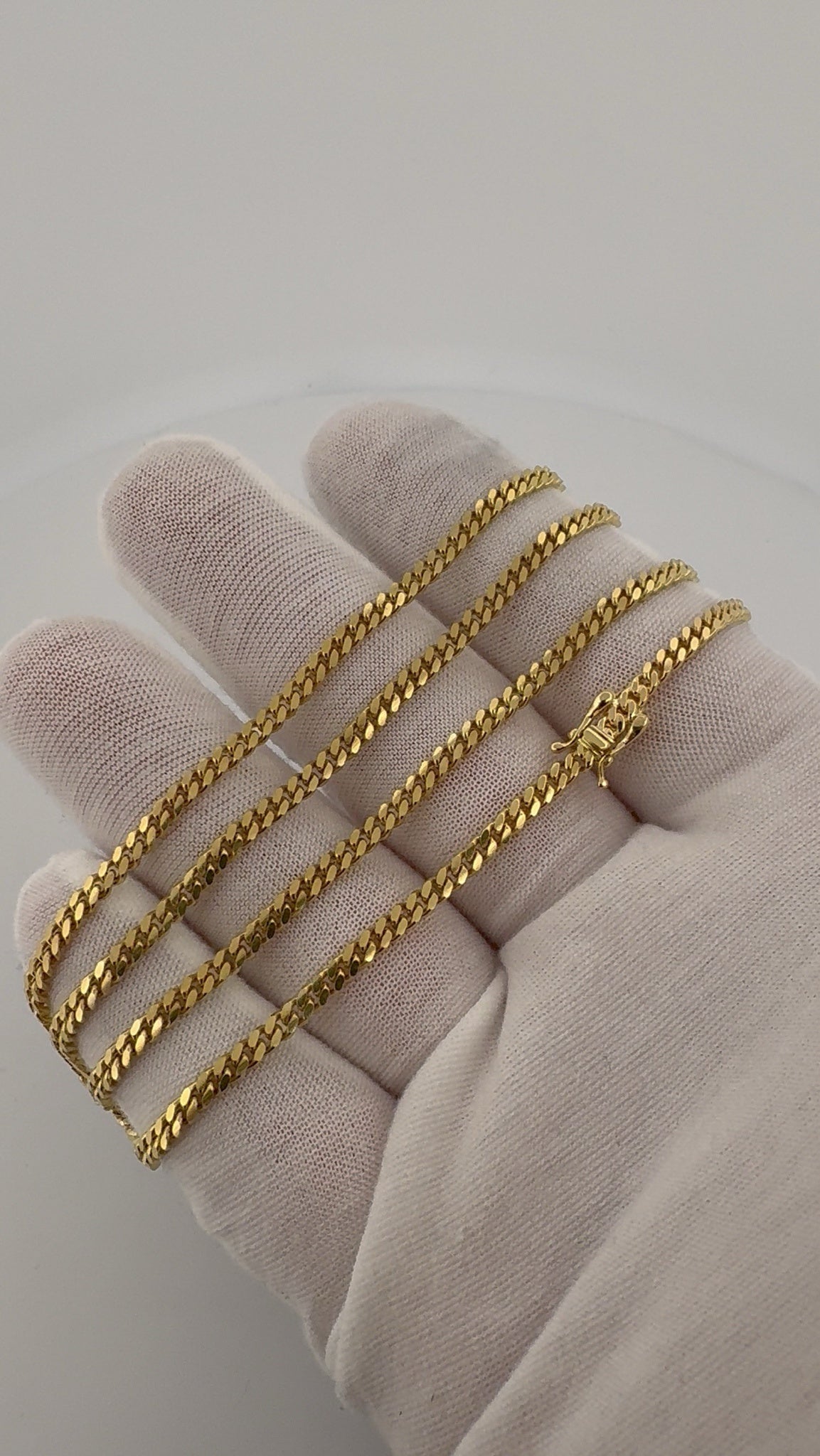 22” 14k Yellow Gold Cuban 3mm 16.9g