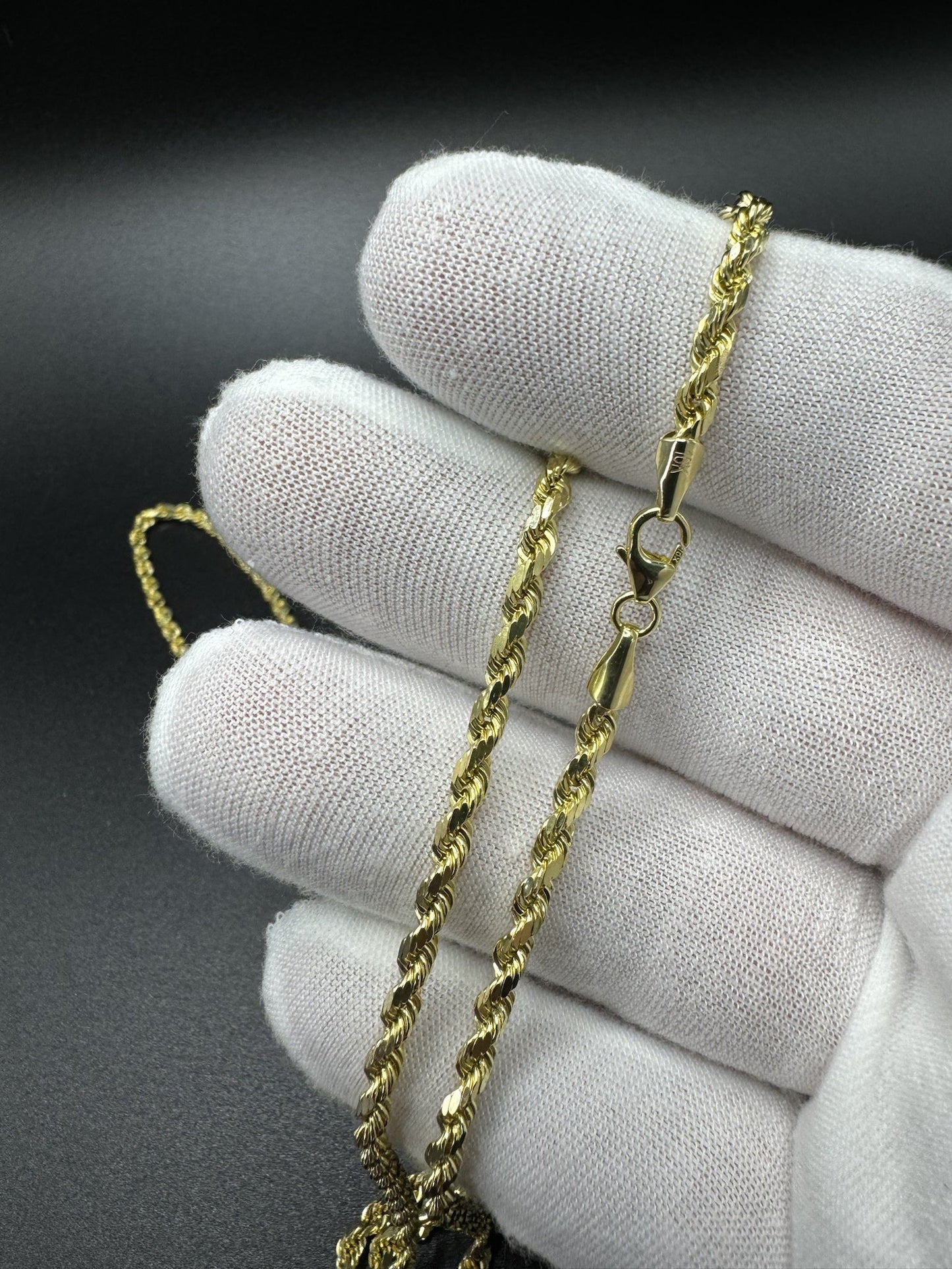 24” 10k Yellow Gold Rope 3mm 8.8g