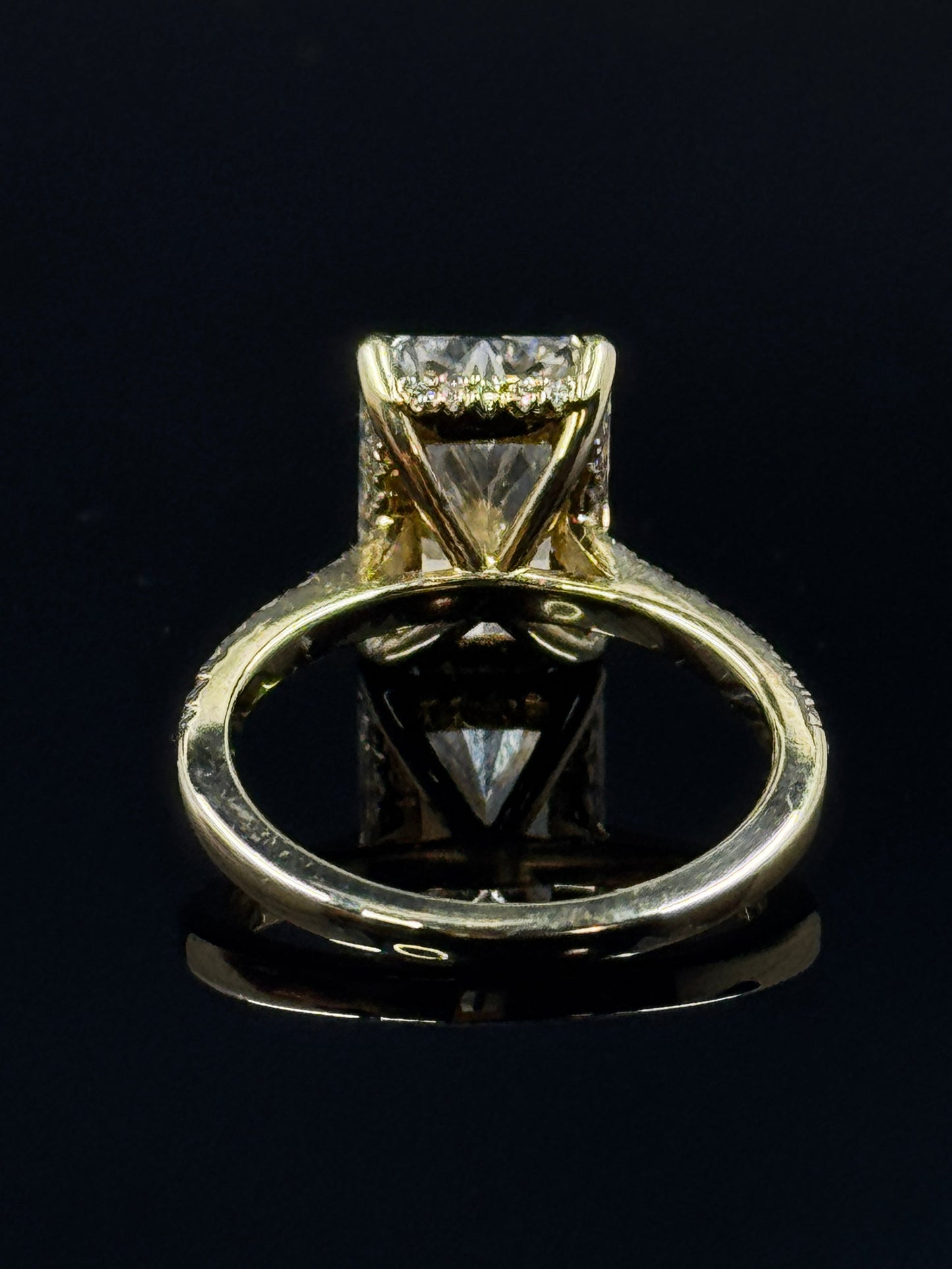 14k Yellow Gold Lissome Radiant Diamond Engagement Ring – 5.06ct, Size 7