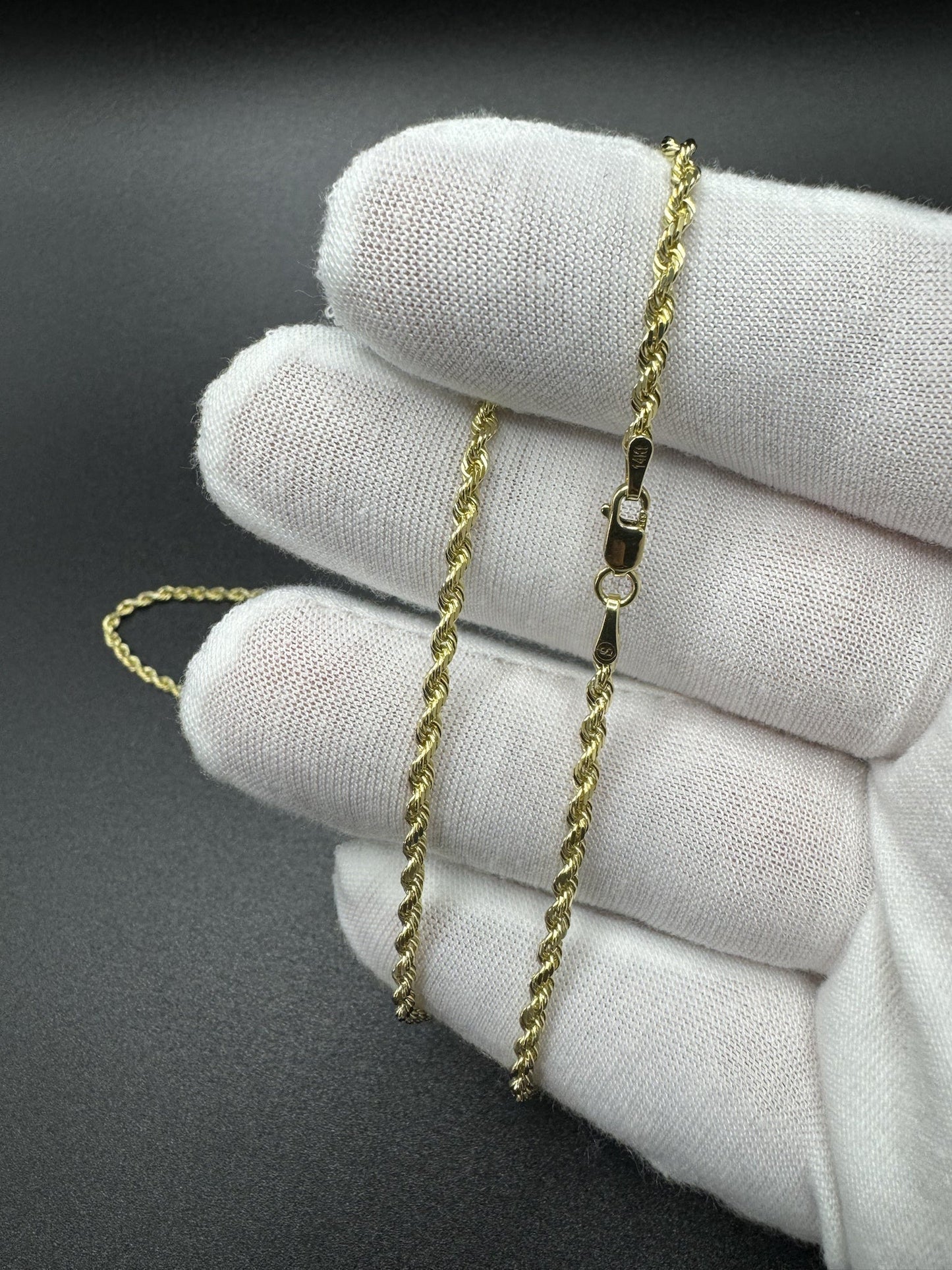 22” 14k Yellow Gold Rope 2.5mm 10.75g