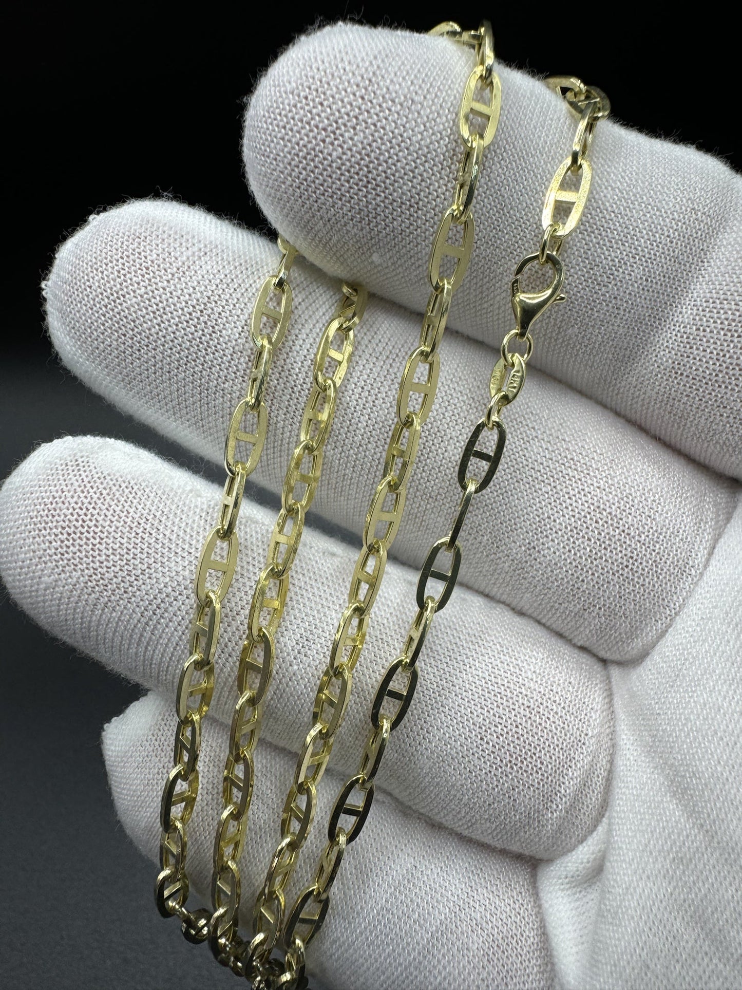 22” 14k Yellow Gold Mariner Link 3.5mm 5.85g