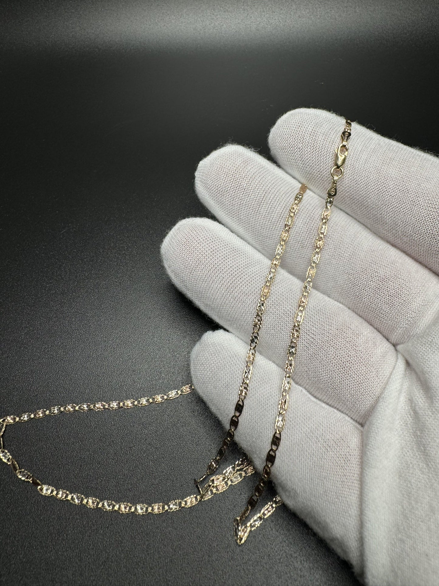 20” 14k Gold Tri-Color Valentin o Link 2mm 2.0g