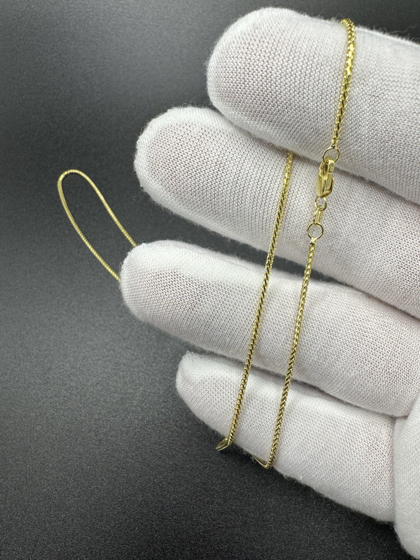 24” 14k Yellow Gold Franco 1.3mm 4.12g