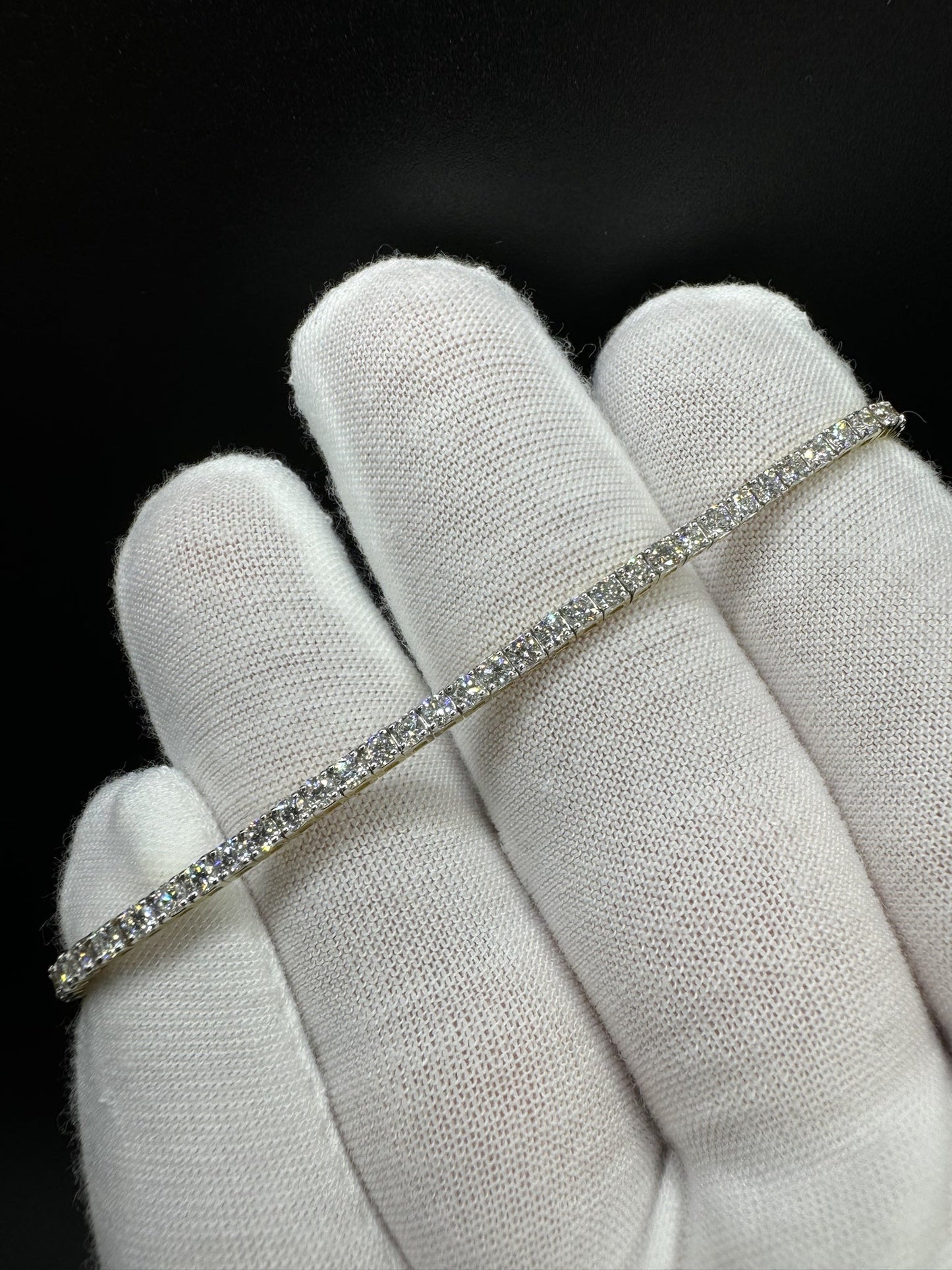7” 14k Yellow Gold 3ctw VS/VVS Lab Diamond Tennis Bracelet 7.3g