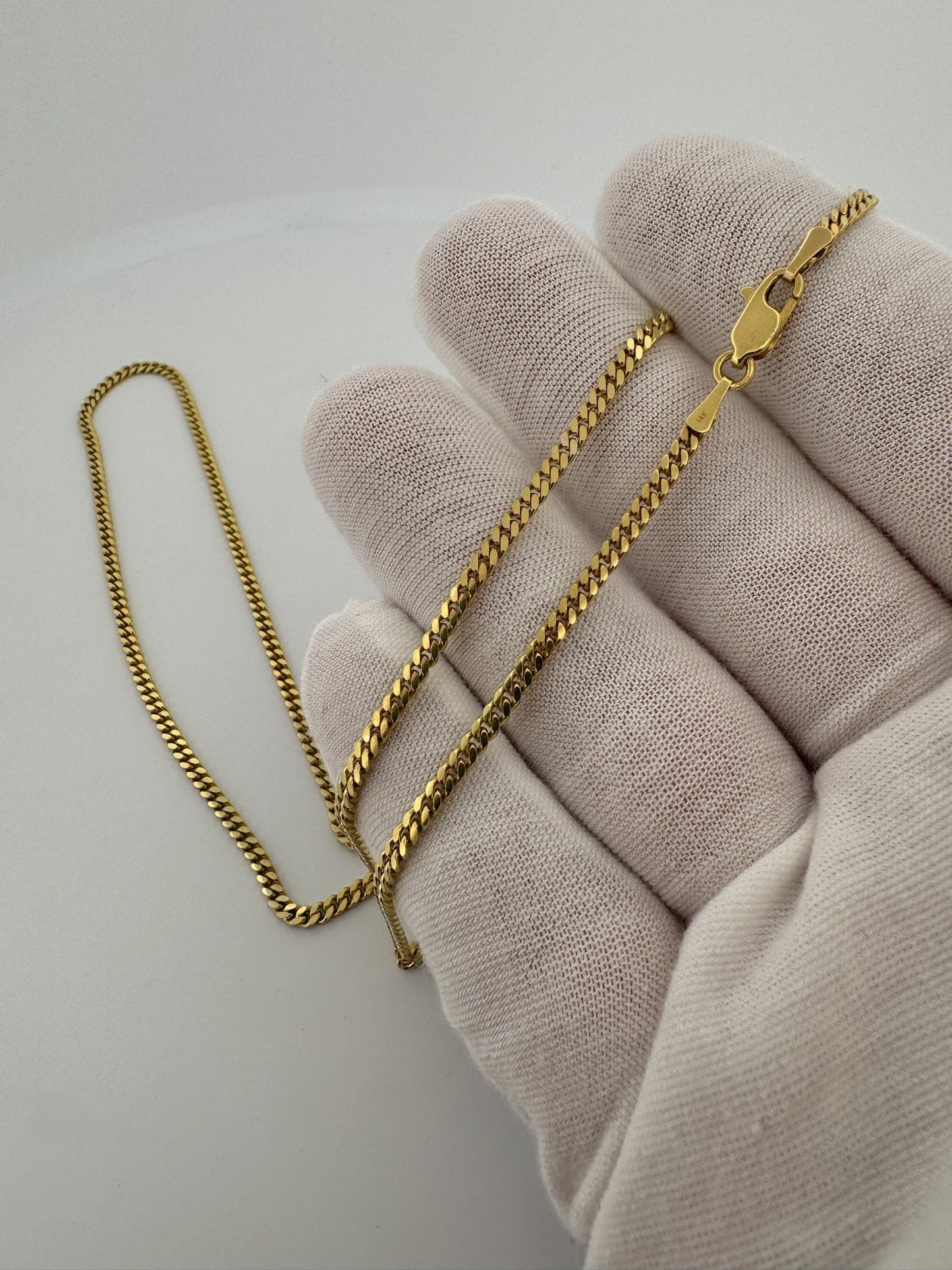 22” 14k Yellow Gold Cuban 2.5mm 11.6g