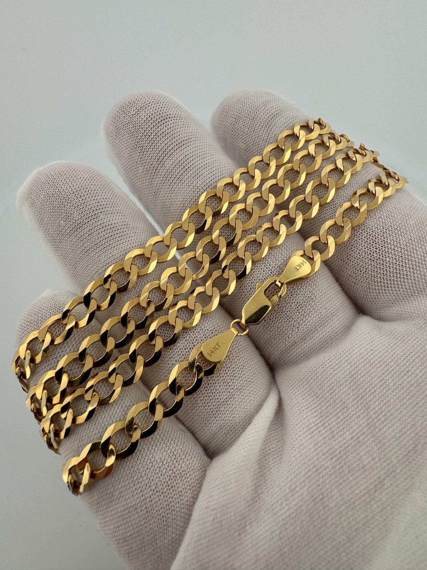 22” 14k Yellow Gold Curb Link 6mm 18.3g