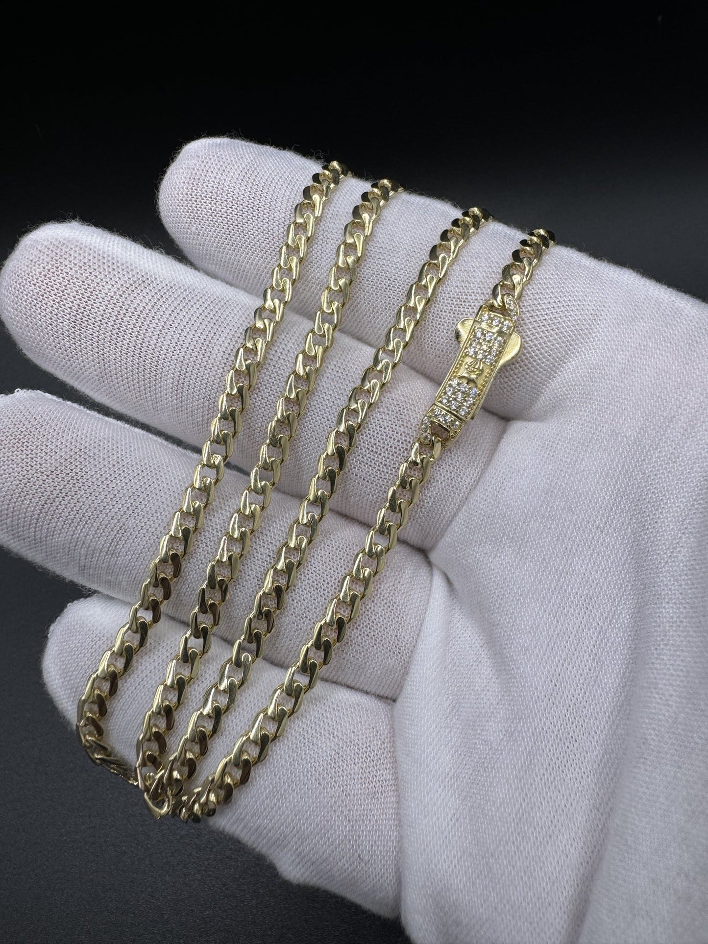 18” 14k Yellow Gold Monaco Cuban 4mm 10.9g