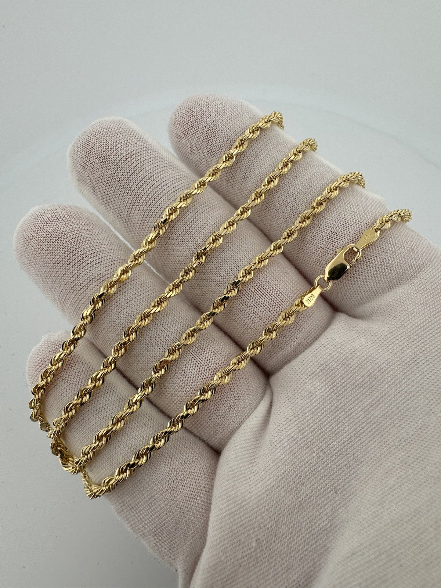 20” 14k Yellow Gold Rope 2.8mm 15.1g