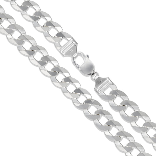 Curb 400 - 15.5mm - Sterling Silver Curb Chain Necklace