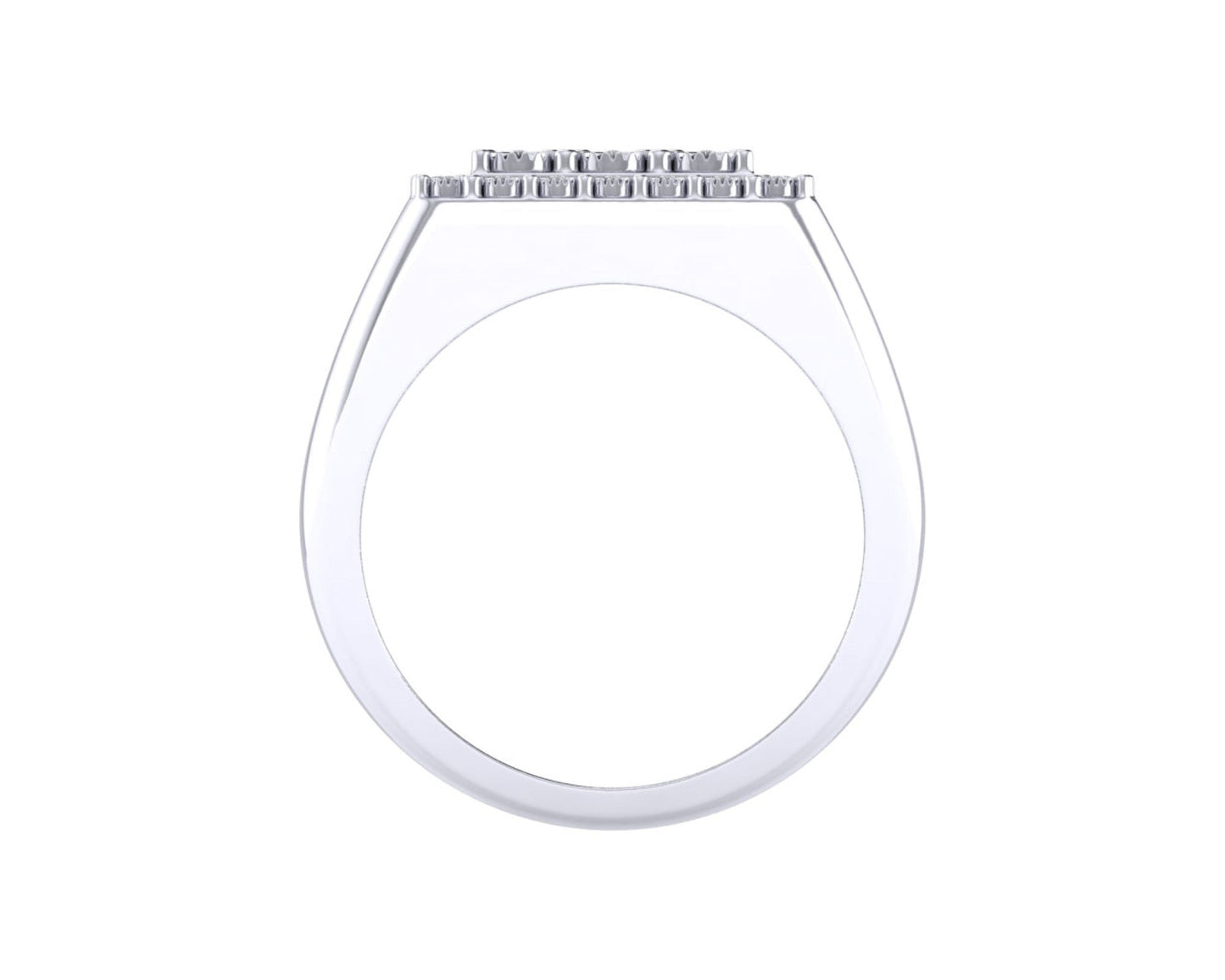 Sterling Silver Round Diamond SZ 10 Mens Floral Designer Ring 1-1/10 Cttw