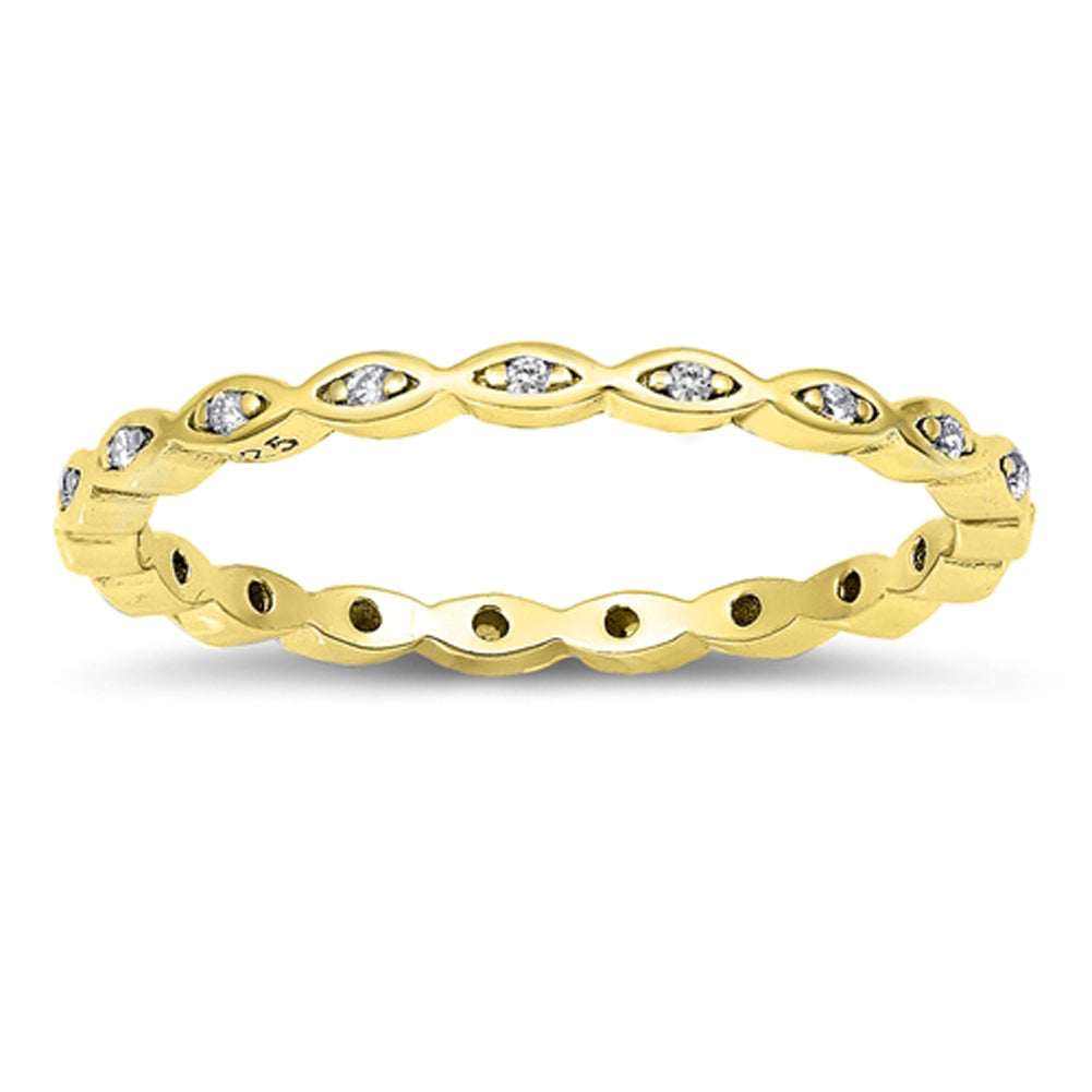 Clear CZ Repeating Marquise Shape Halo Ring 925 Sterling Silver Sizes 3-10