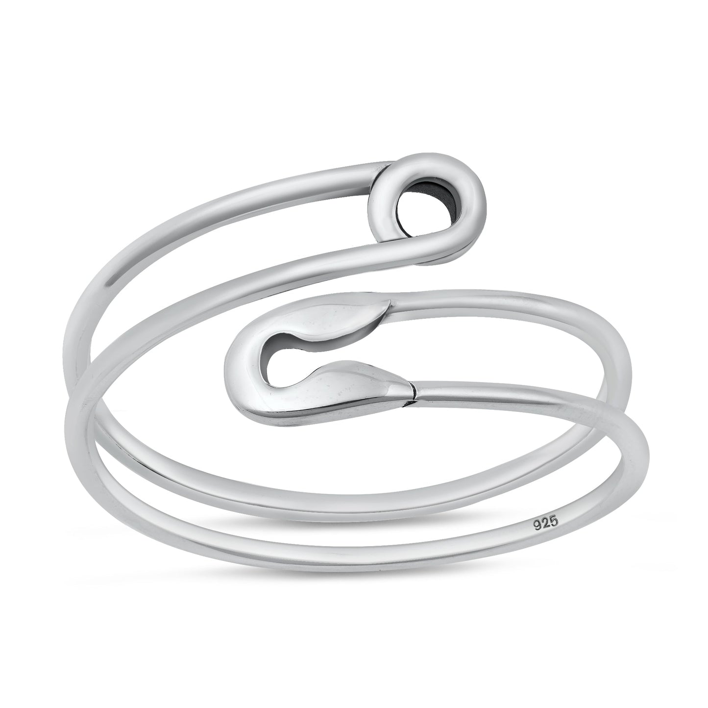 Sterling Silver Safety Pin Ring