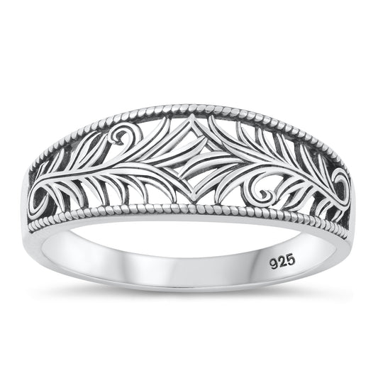 Sterling Silver Vines Ring