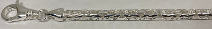 Round Byzantine - 5.3mm - Sterling Silver Round Byzantine Chain Necklace