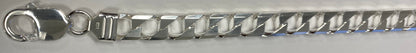 Square Curb 300 - 7.5mm - Sterling Silver Heavy Square Curb Chain