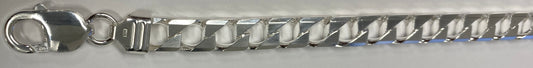 Square Curb 300 - 7.5mm - Sterling Silver Heavy Square Curb Chain