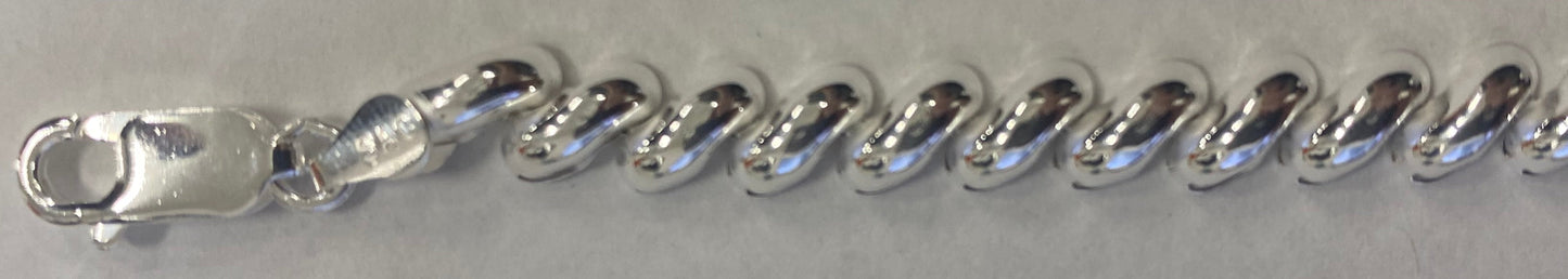 San Marco 070 - 6.3mm - Sterling Silver Hollow San Marco Chain Necklace