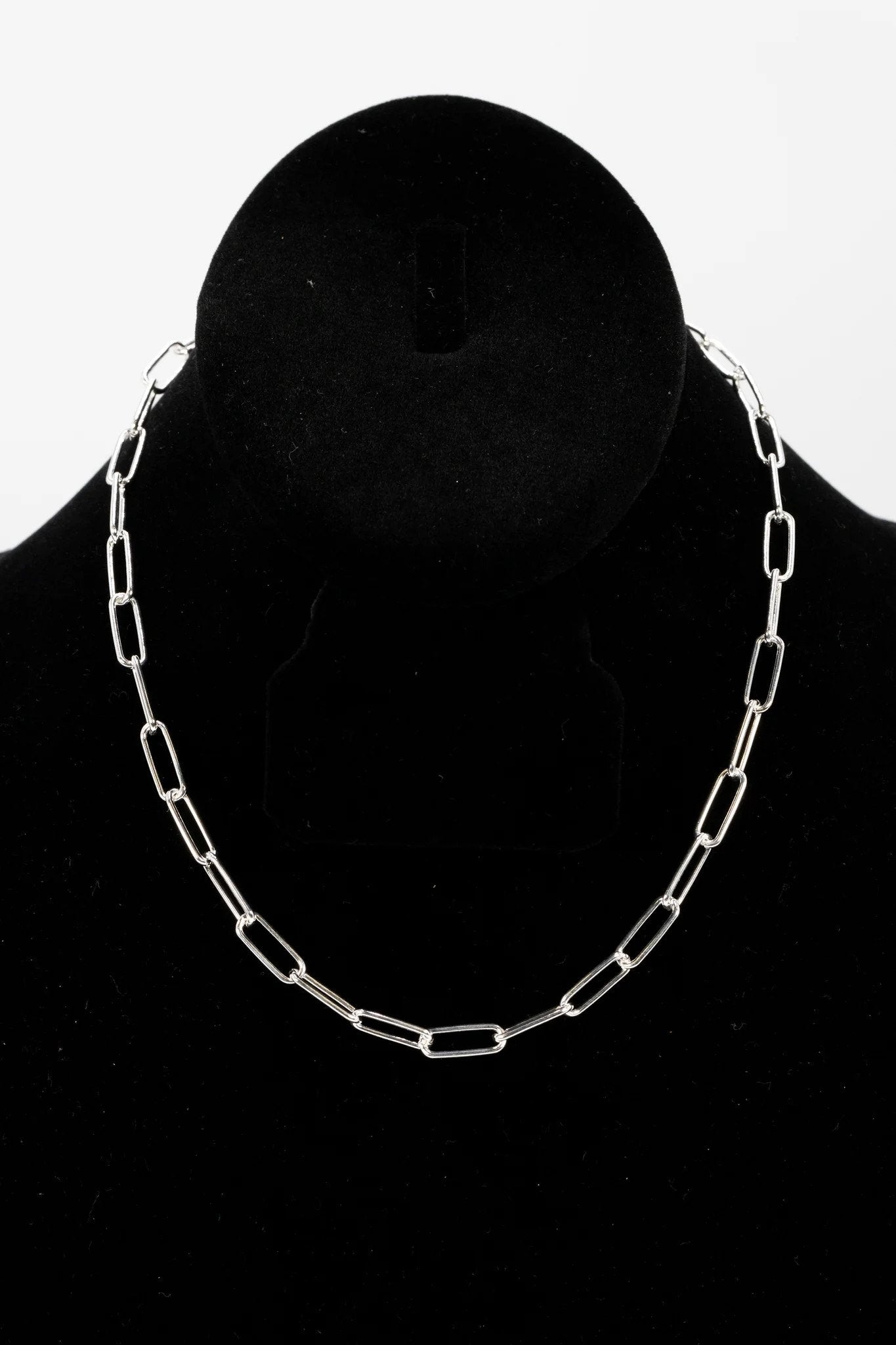 Paper Clip 110 - 5mm - Sterling Silver Paper Clip Chain Necklace