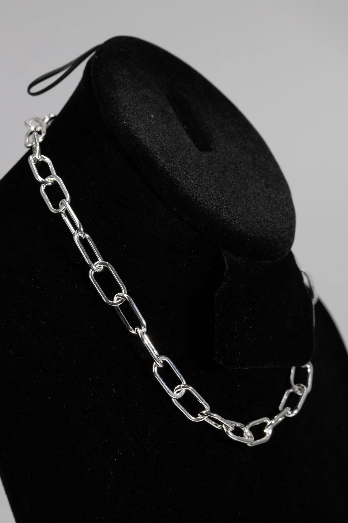 Paper Clip 180 - 9mm - Sterling Silver Paper Clip Chain Necklace