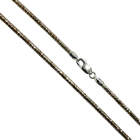 Snake Prism 240 - 2.5mm - Sterling Silver Gold Plated 2-Tone DC Flex Chain