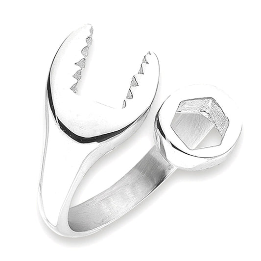 Stainless Steel Wrench Mechanic Bolt Wrap Tool Ring