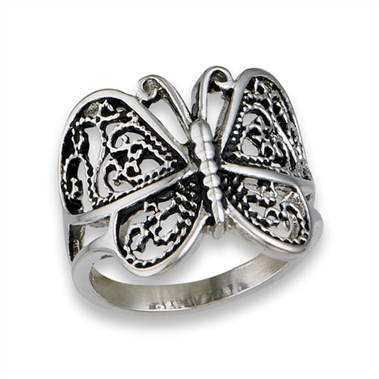 Stainless Steel Butterfly Ring