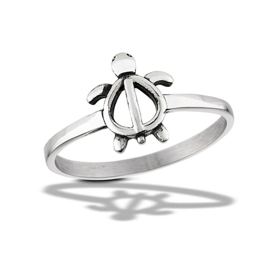 Stainless Steel Cute Turtle Ring