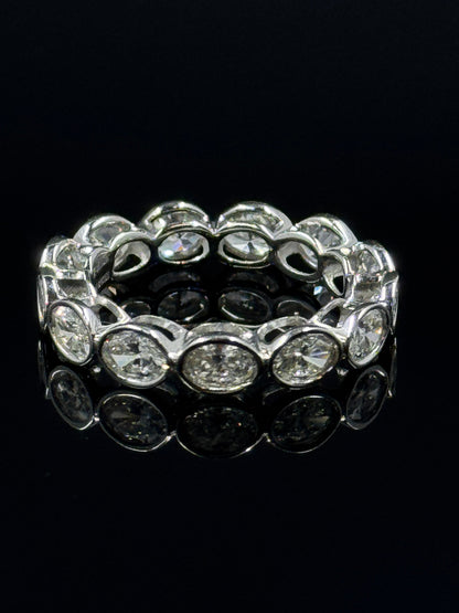 14k Gold 2.40ctw Lab-Grown Diamond Bezel-Set Eternity Band – White or Yellow Gold