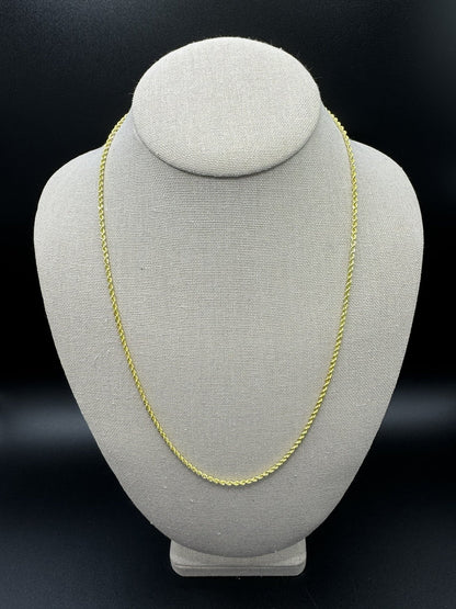 22” 14k Yellow Gold Rope 2.2mm 4.65g