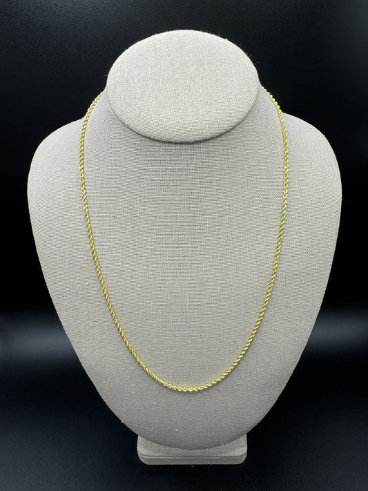 22” 14k Yellow Gold Rope 2.2mm 4.65g
