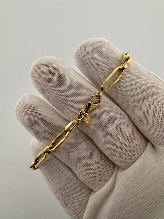 7.5” 14k Yellow Gold Paperclip 5.5mm 3.43g
